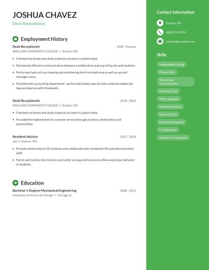 Resume example 4