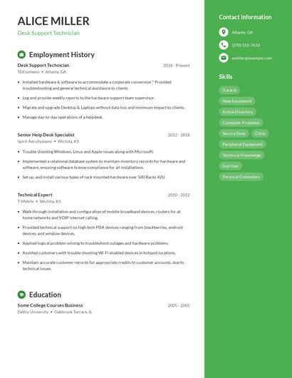 Resume example 4
