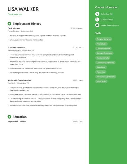 Resume example 5