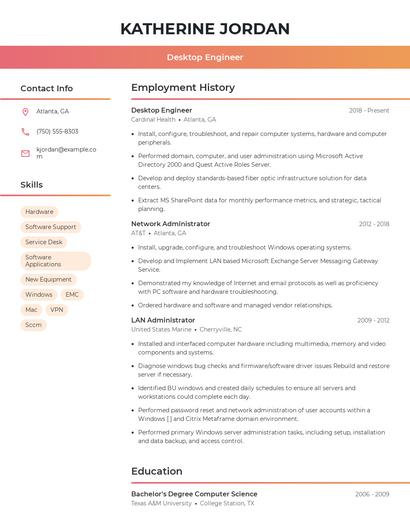 Resume example 3