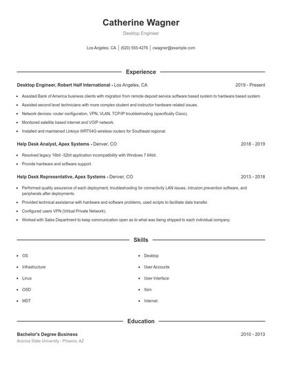 Resume example 1