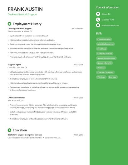 Resume example 5