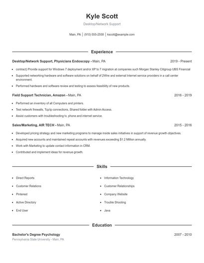 Resume example 1