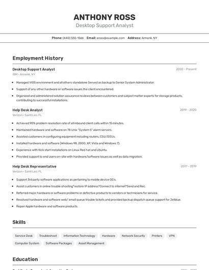 Resume example 2