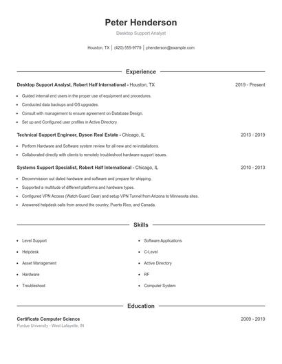 Resume example 1