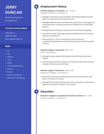 Desktop Support Consultant Resume
