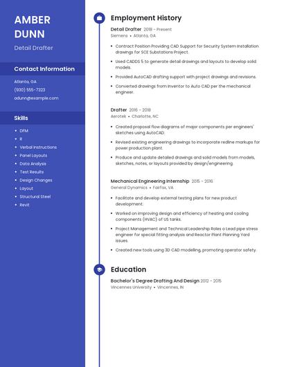 Detail Drafter Resume