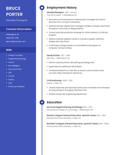 Detailer/Designer Resume