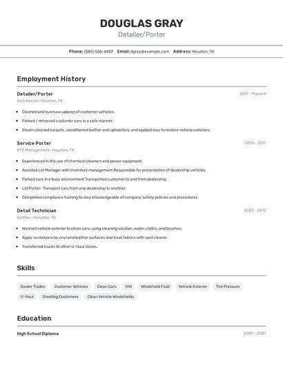 Resume example 2