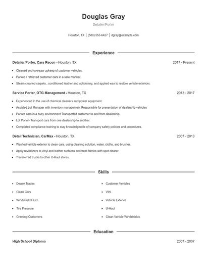 Resume example 1