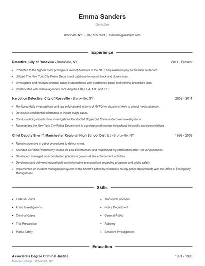 Resume example 1