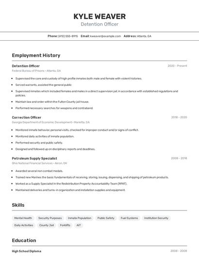 Resume example 2