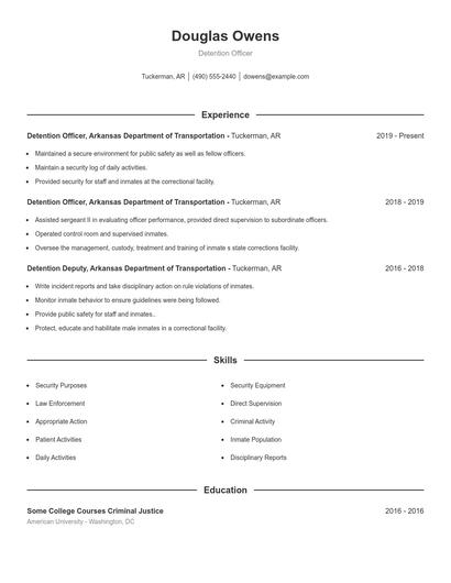 Resume example 1