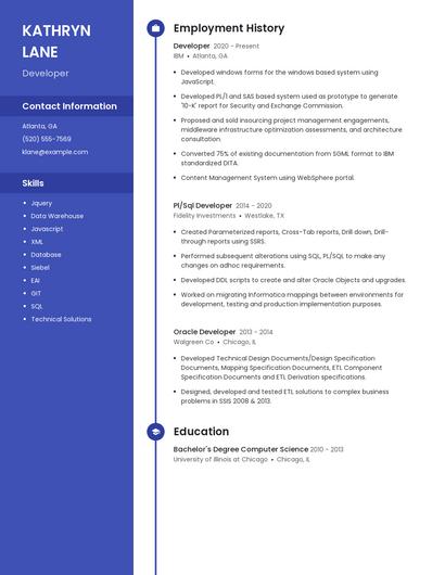 Resume example 5