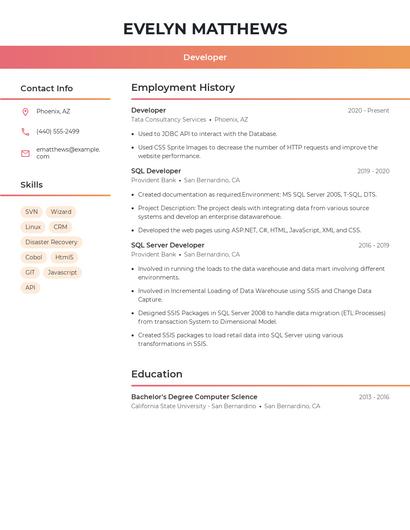 Resume example 3