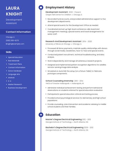 Resume example 5