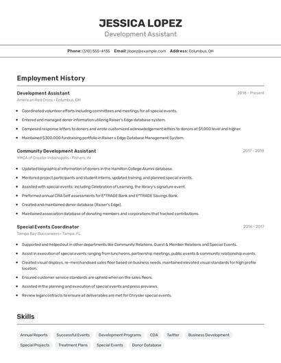Resume example 2