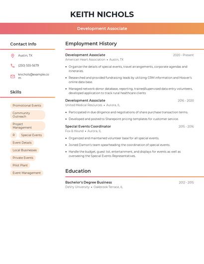 Resume example 3