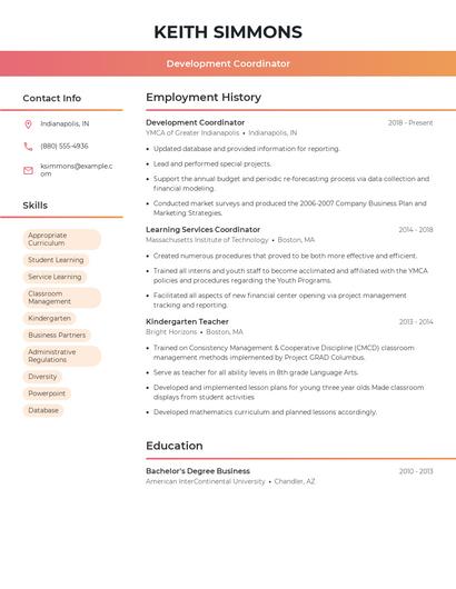 Resume example 3
