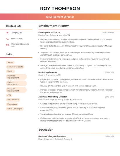 Resume example 3