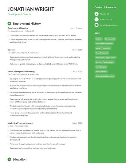 Resume example 4