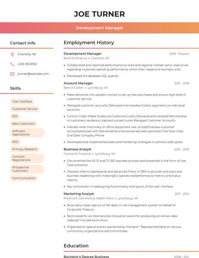 Resume example 3