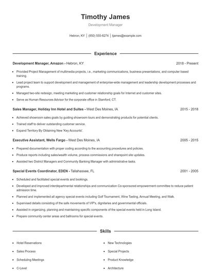 Resume example 1