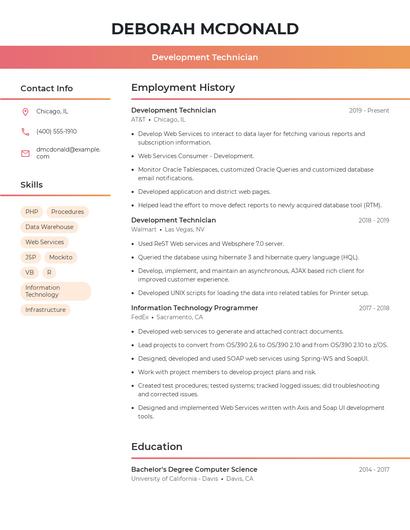 Resume example 3