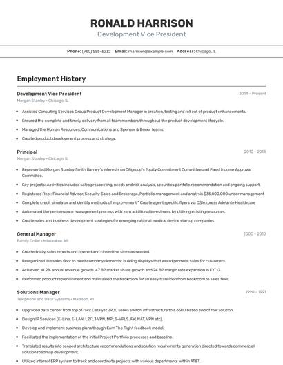 Resume example 2