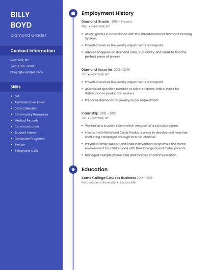 Diamond Grader Resume