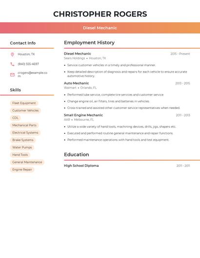 Resume example 3