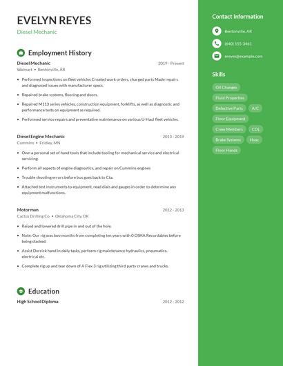 Resume example 5