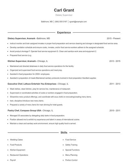 Resume example 1