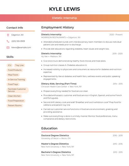 Resume example 3