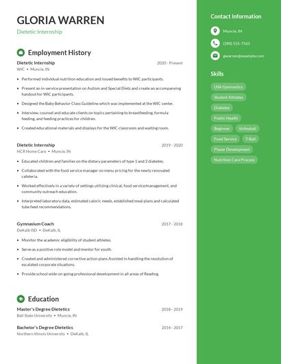 Resume example 4