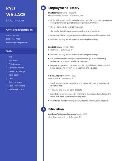 Digital Imager Resume