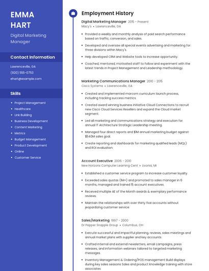Resume example 4