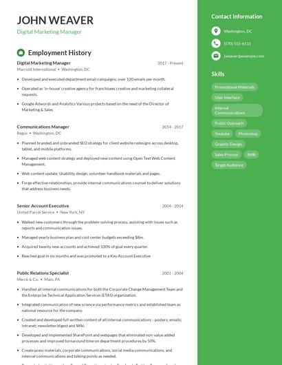 Resume example 5