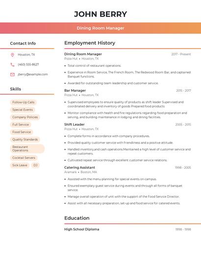 Resume example 3