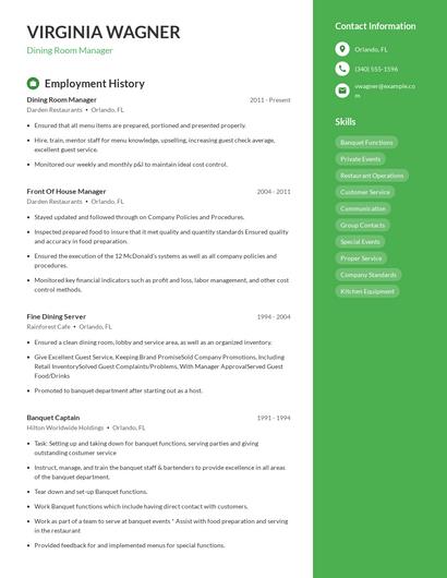 Resume example 4