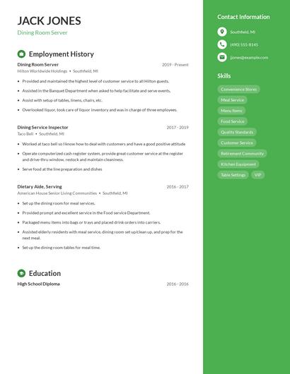 Resume example 4