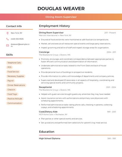 Resume example 3