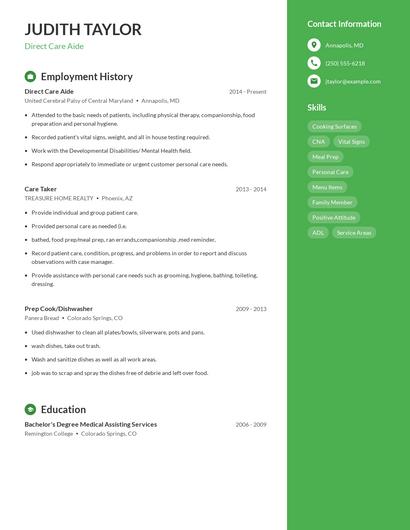 Resume example 4