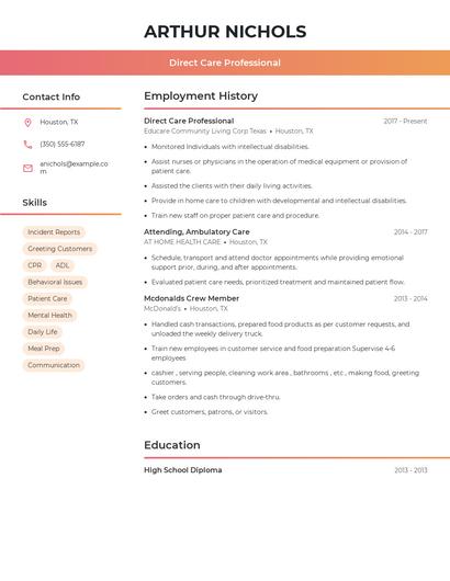 Resume example 3