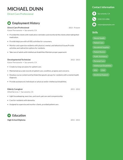 Resume example 5