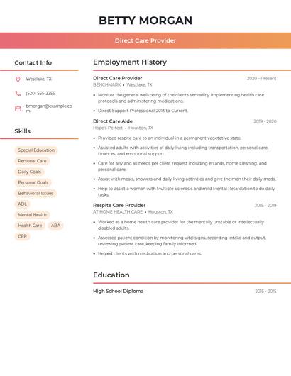 Resume example 3