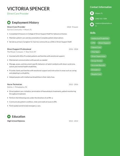 Resume example 5