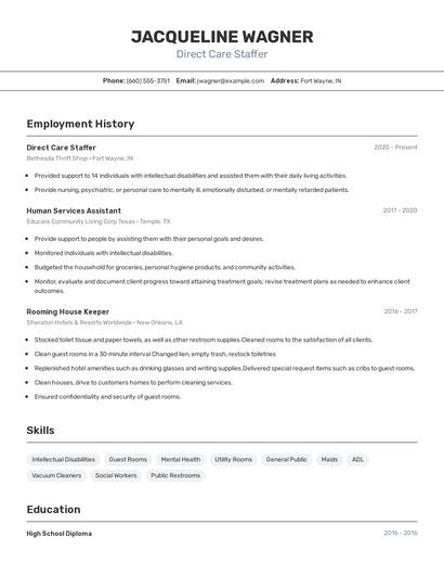 Resume example 2