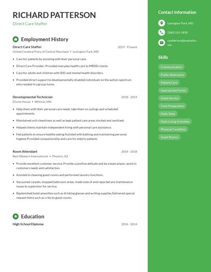 Resume example 4