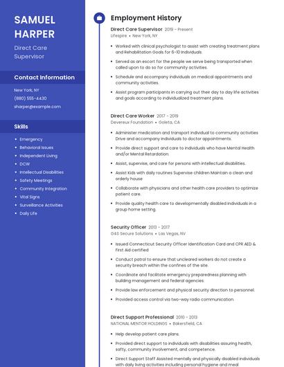 Resume example 5